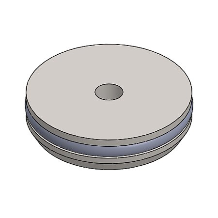 Cover lid ø 40 x 10 - oil tight