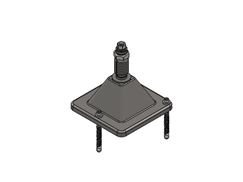 Justierelement AE55-ZuD mit Stützbock